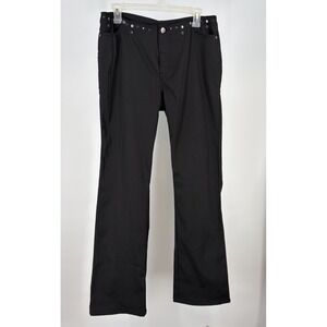 Harley Davidson Black Studded Flare Pants Women's Moto Y2K Mid Rise Size 6